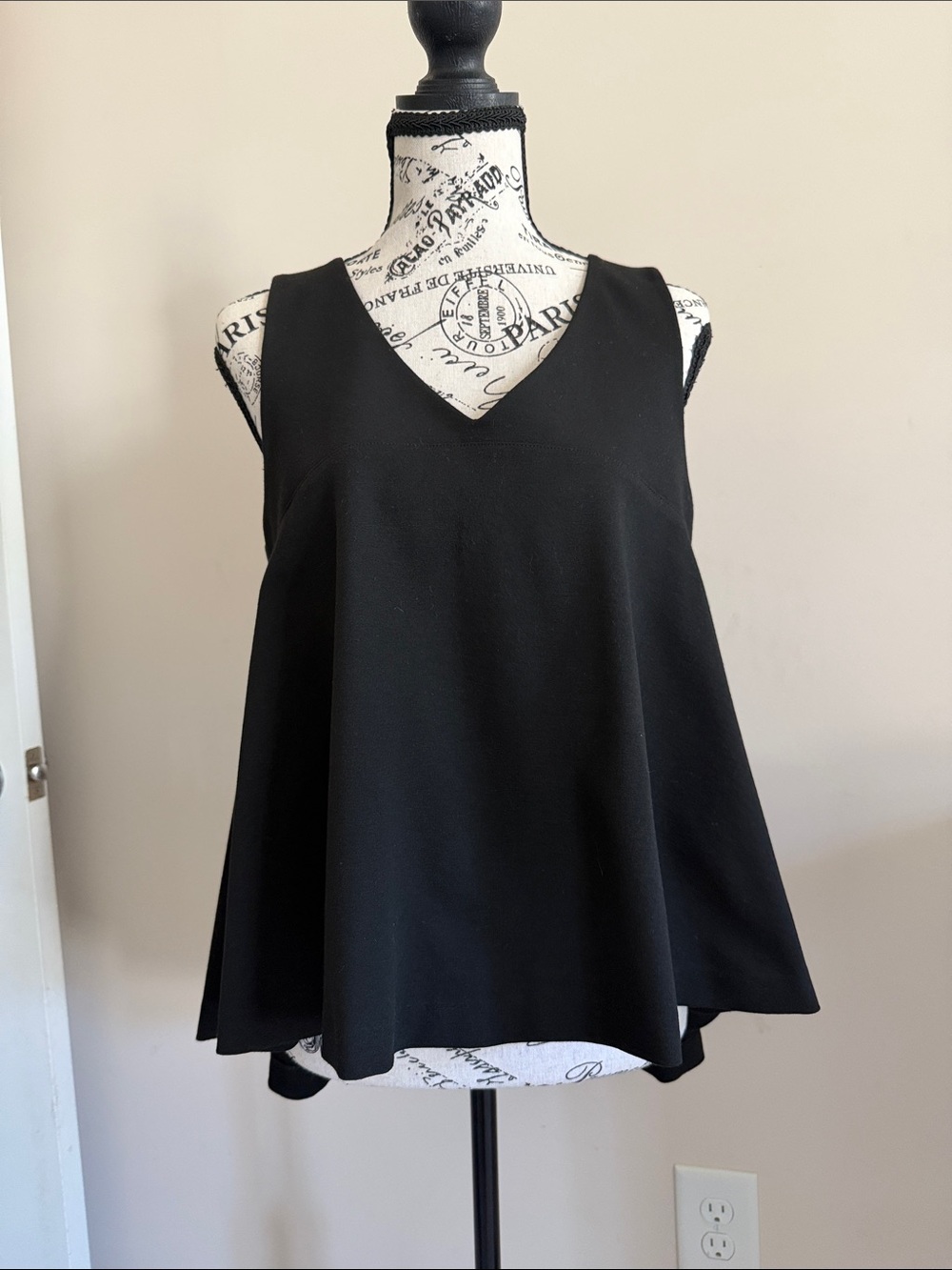 Kit and Ace Black V-Neck Swing Tank